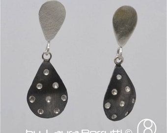 Polka Dots Sterling Silver Eearring