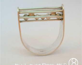 Sterling Ring with little moving balls