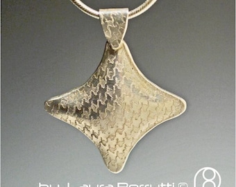 Pingente de estrela em prata esterlina Houndstooth