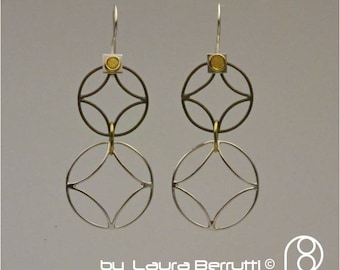 Sterling Silver and Gold Earrings