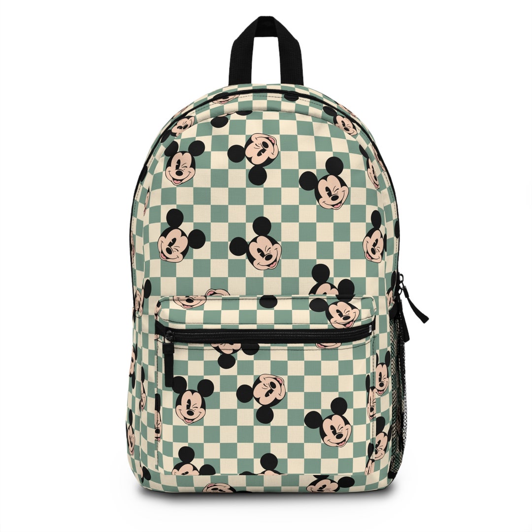 Checkered Mickey Mouse Backpack - Etsy