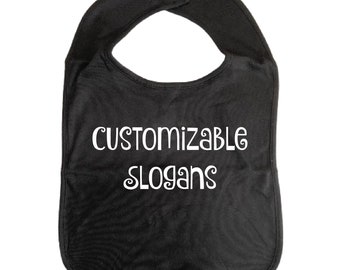 CUSTOM Slogan ADULT BIB Cotton, Clothes Cover, Fun Car Bib Clothing Protection Adult-sized, Funny Saying, Humorous Bib, Gag Gift