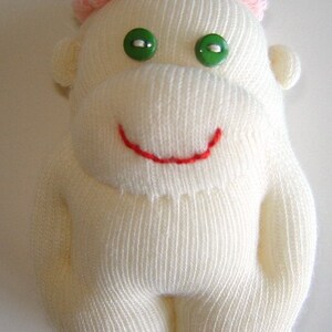 TUTORIAL for Cute Mini Baby Sock Monkey 4 Inch Sculpted Toy DIY Pattern PDF image 4