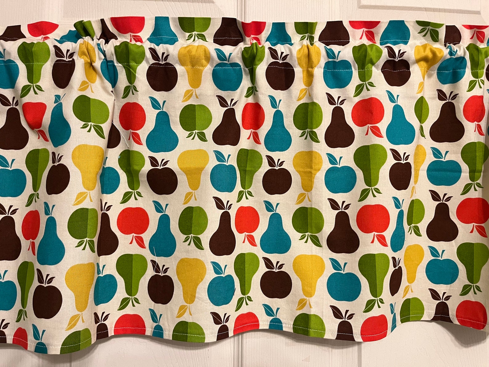 Retro Kitchen Pears Window Topper Curtain Valance - Etsy