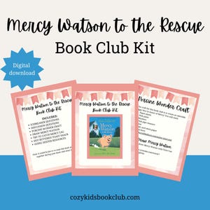 May include: A pink and white printable book club kit for Mercy Watson to the Rescue. The kit includes discussion questions, a porcine wonder craft, and a draw Mercy Watson activity.