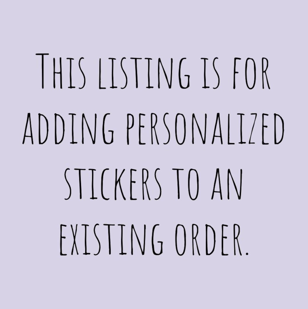 Add On Sticker Personalized Party Favor Stickers, Add-on Label Set - Etsy