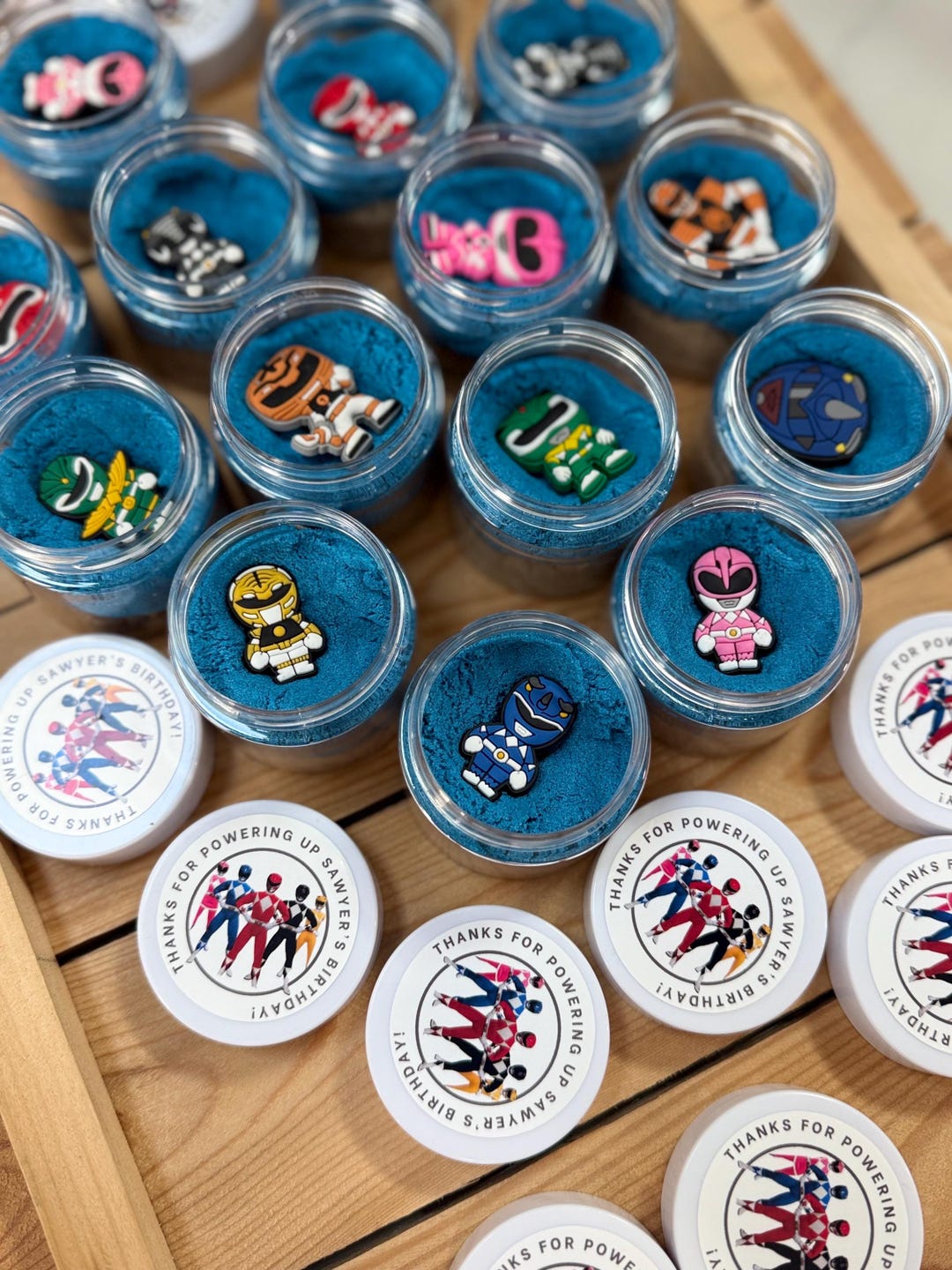 Power Rangers Kinetic Sand Party Favors – Sensory Jars With Charm - Etsy