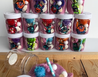 Stitch Inspired Birthday Party Favors – Set of 5 Sensory Playdough Jars | Goody Bags | ImagiDough