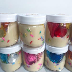 Cupcake Sprinkle Dough Party Set – 5 Sweet Jars | Scented Sensory Play | Kids Birthday Favor | Bakery Theme Playdough | ImagiDough