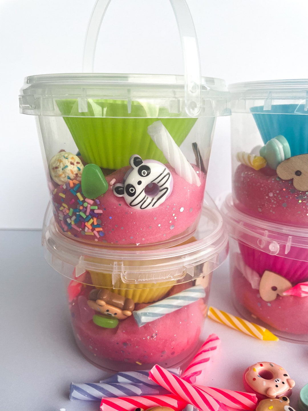 Cupcake Playdough Sensory Bucket | Birthday Party Favor | 1 Bucket - Etsy