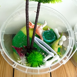 Dino Dig Large Sensory Bucket | Playdough Fossil Kit for Kids | Dinosaur Birthday Gift | Party Activity | ImagiDough | OT Tool