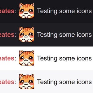 Orange Tabby Cat Blush Emote for Twitch Discord Gamer Chats | Love Simp ...