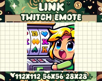 Link Gamble Emote Icon for Zelda Fans - Discord Twitch Chat Emote