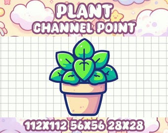 Potted Plant Channel Point Icon | Nature Reward Badge for Twitch & Discord
