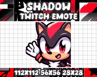 Shadow Wave Emote | Friendly Greeting Icon for Twitch and Discord