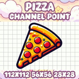 Icono de punto de canal de pizza para streamers de Twitch