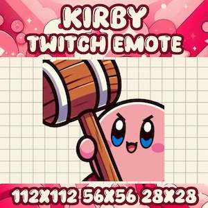 Kirby BONK Emote: Kawaii Chibi Twitch/Discord Icon (Digitaler Download)