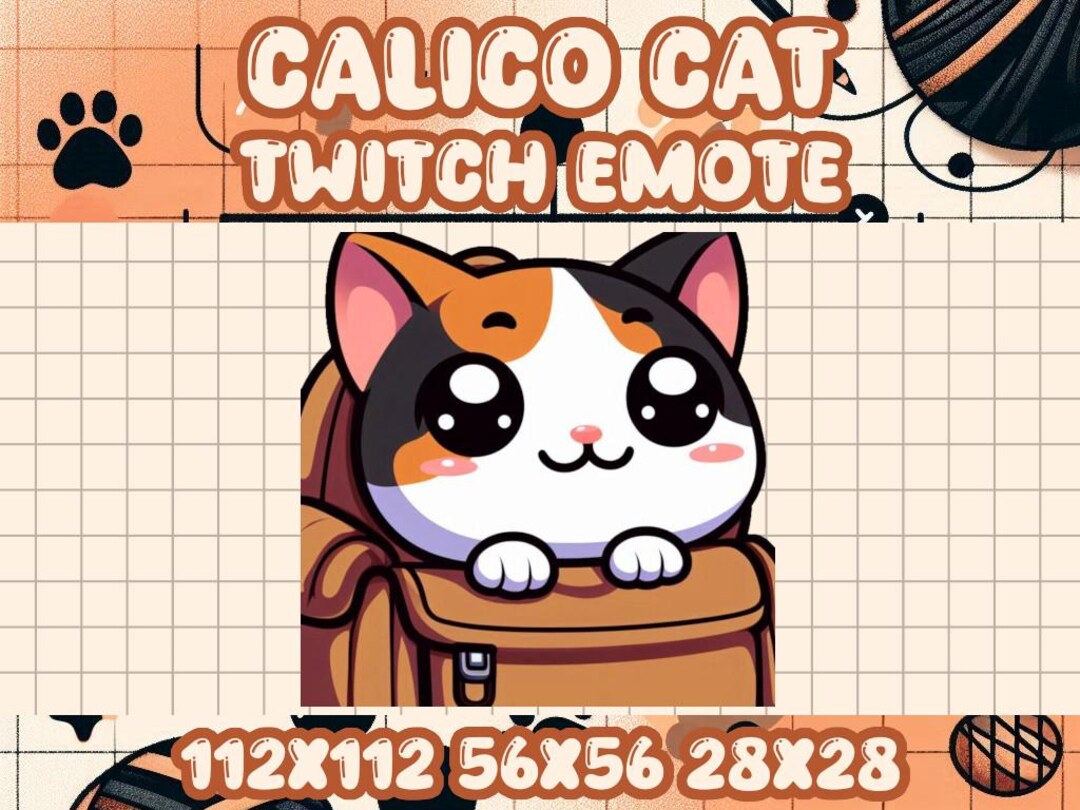 Calico Cat Carry Emote for Twitch Discord Gaming Fun - Etsy