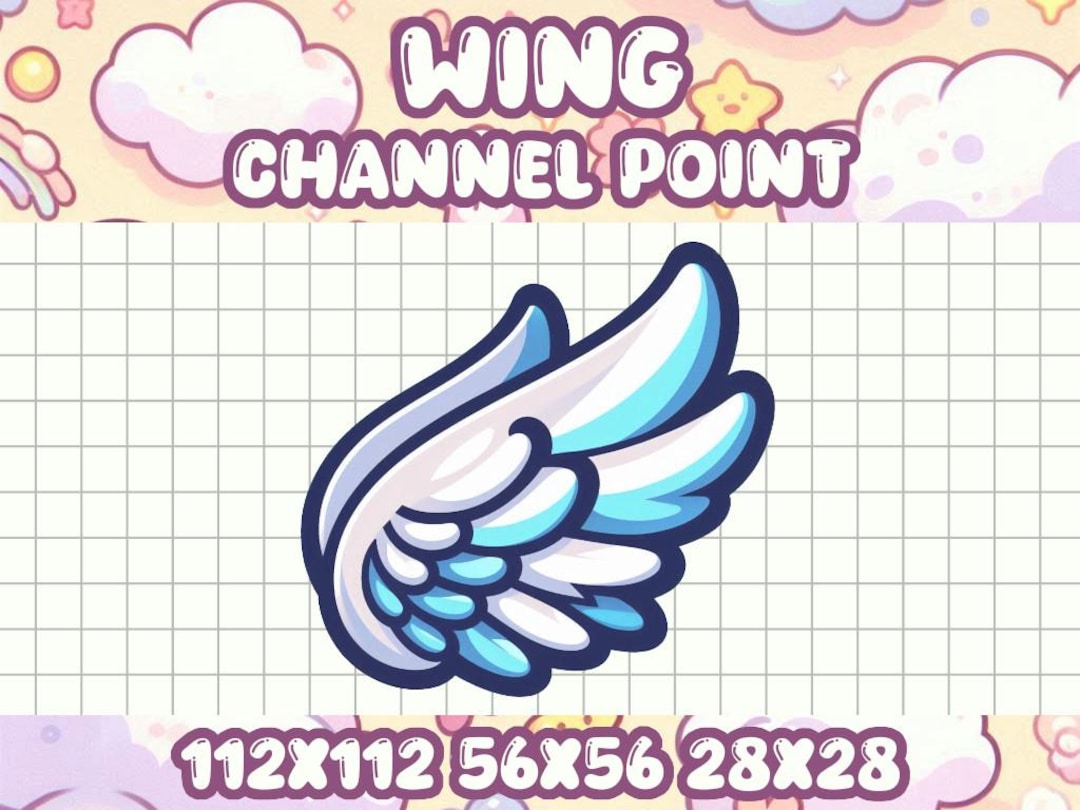Winged Channel Wing Channel Point Icon for Twitch Streamers - Etsy