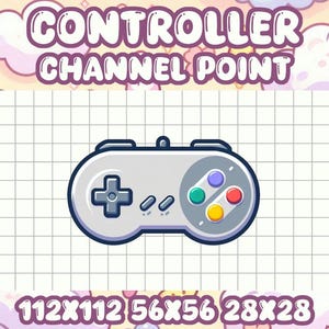 SNES Controller Channel Point Icon for Twitch Streamers