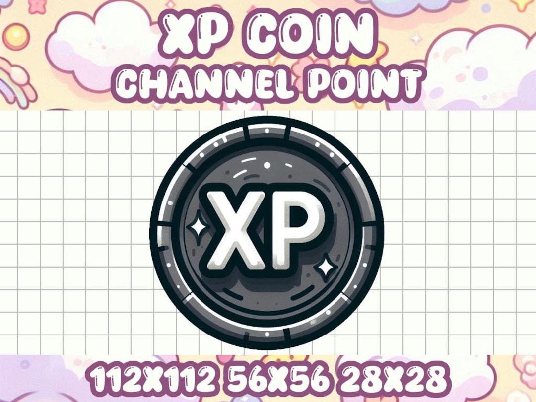 ブラックXPコインチャンネルポイントアイコン | ゲームをテーマにしたTwitch報酬とエモート - Etsy 日本