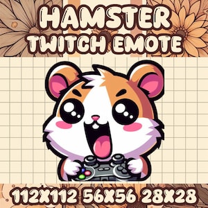 Hamster Gaming Emote for Twitch Discord Streaming