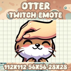 Brown Otter Pet Emote Icons for Twitch & Discord - Adorable Chibi Pet Emotes