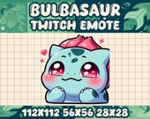 Bulbasaur Blush Emote | Twitch & Discord Emoji for Streamers