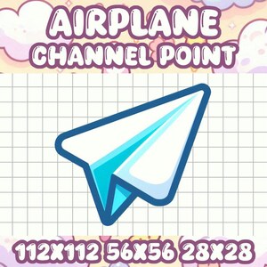 Icona del canale Paper Airplane / Distintivo di ricompensa divertente per Twitch e Discord