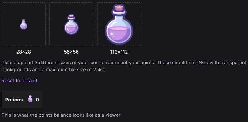 Purple Potion Channel Point Icon | Magical Reward Badge for Twitch and ...
