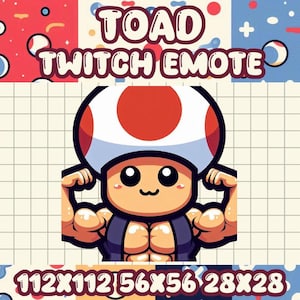 Kröte Muskel Emote | Lustiges Mario Gym Icon für Twitch & Discord