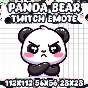 Gesto de enfado de oso panda para Twitch y Discord
