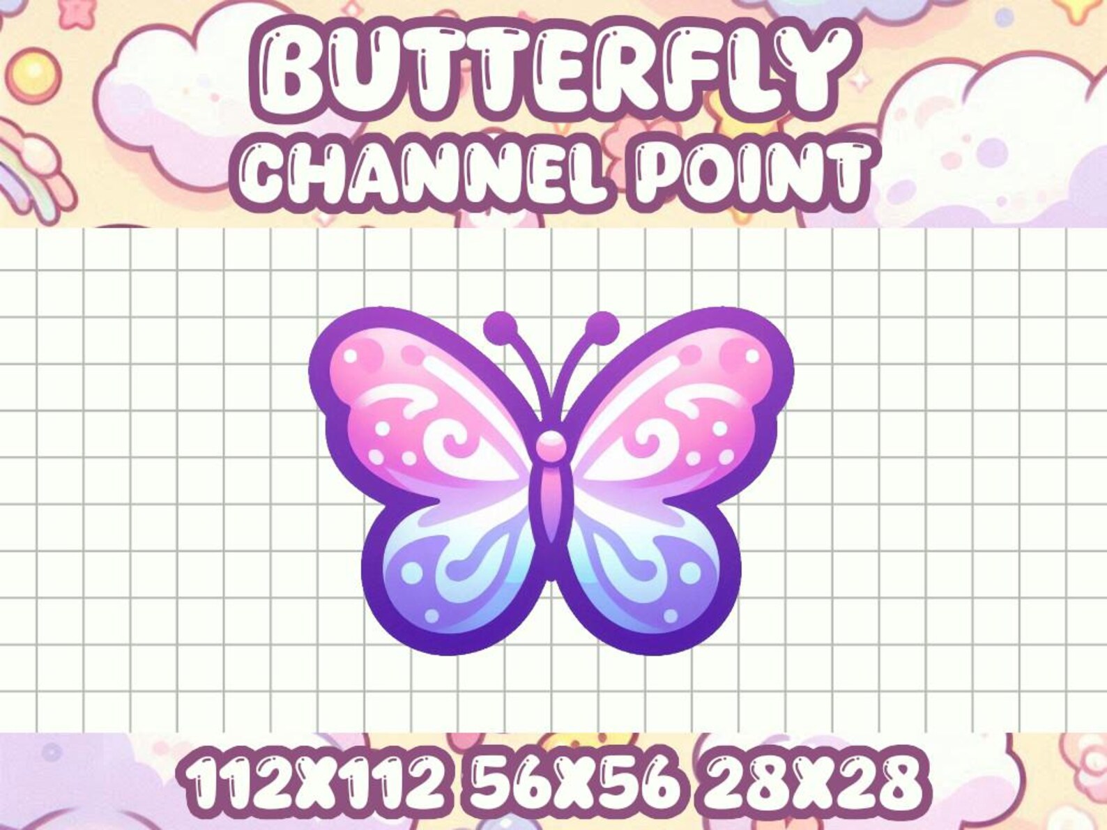 Bumpy Channel Icon Butterfly Channel Point Icon for Twitch Streamers - Etsy