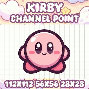 Kirby Channel Point Icon | Kawaii Gamer Badge for Twitch and Discord