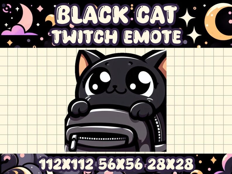 Black Cat Carry Emote for Twitch or Discord Streaming - Etsy