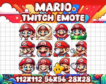 マリオ絵文字バンドル（12個入り）｜スーパーマリオTwitch＆Discord