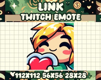 Link Herz Container Emote Icon für Zelda Fans auf Twitch und Discord