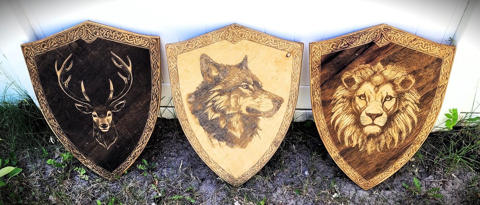 Customizable Shield Laser Engraved Wooden Shield: Custom Coat of Arms, Medieval Decor - Etsy