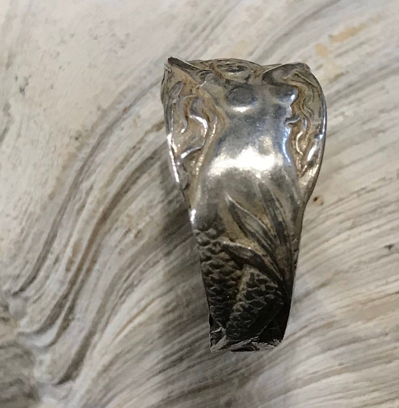 Mermaid sterling silver wrap ring image 6