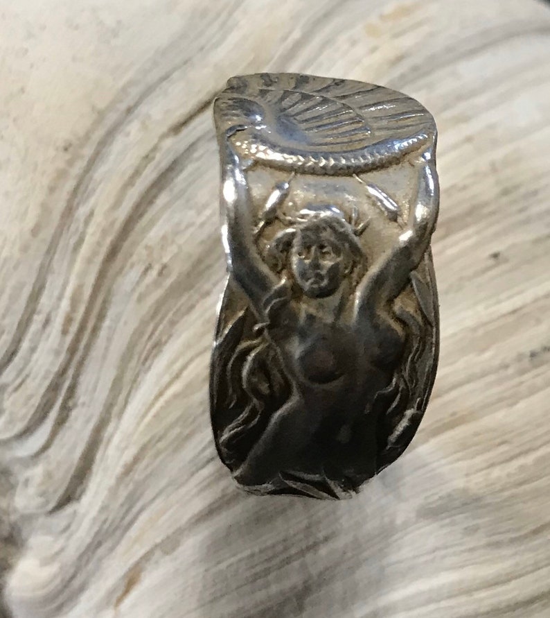 Mermaid sterling silver wrap ring image 5