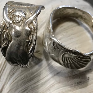 Mermaid sterling silver wrap ring