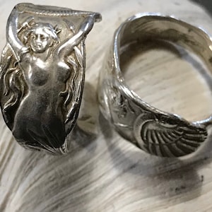 Mermaid sterling silver wrap ring image 1