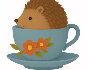 Woodland Hedgehog Cross Stitch Pattern PDF, Cute Animal Embroidery Design, Instant Download, Beginner Friendly Needlecraft Gift