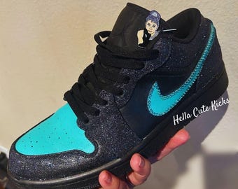 Custom Tiffany Glitter Dunks - Etsy