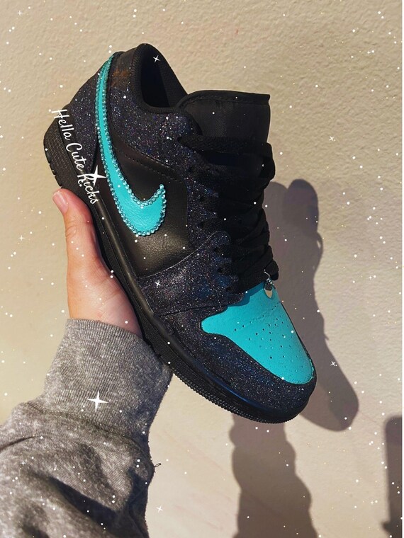 Custom Tiffany Glitter Dunks - Etsy