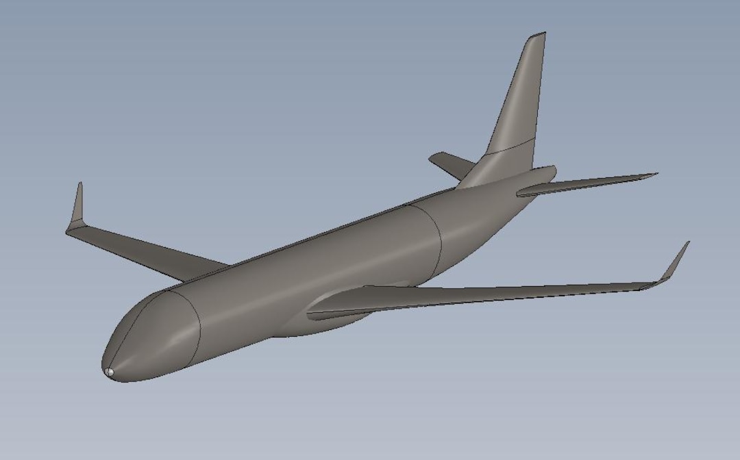 Embraer E190 Aircraft 3D Model - STEP File Full Size, for CFD, 3D ...