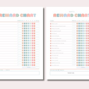 Chore Chart Bundle for Kids Printable Fillable Behavior Chart Daily ...