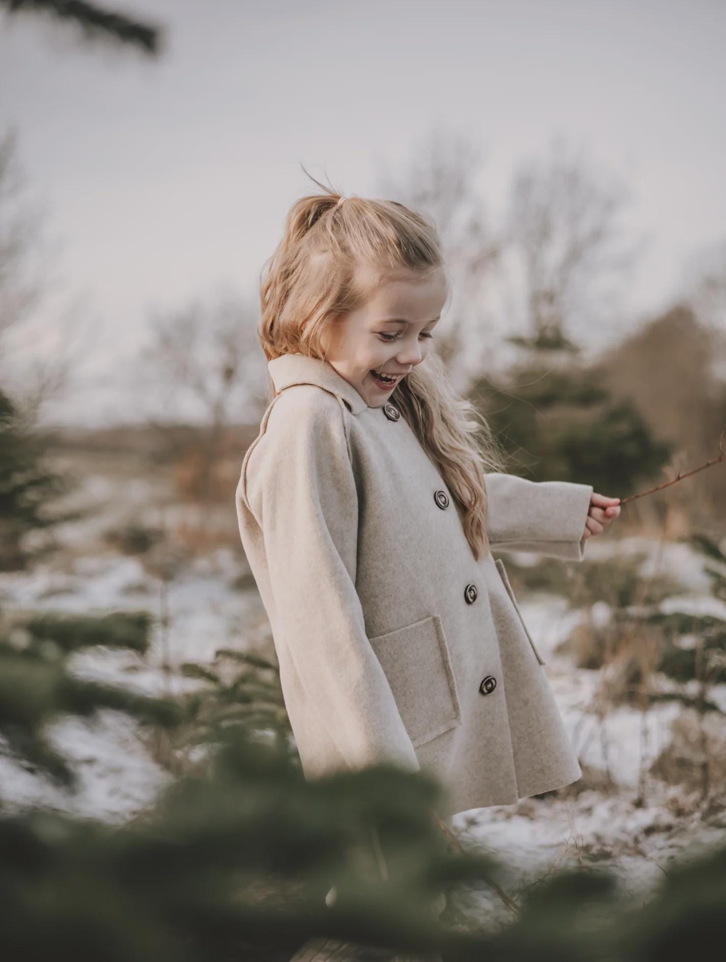 Woolen Spring Coat Spring Outfit Coat for Girls | Lightweight Wool Spring Coat for Kids ...