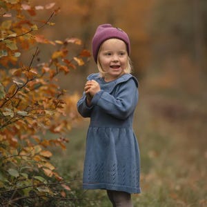 Emilie Classic Lace Dress, Knit Dress with Collar, Knitted Dress For Girls, Knit Girl Dress, Toddler Dress Canada, Organic Cotton Dress