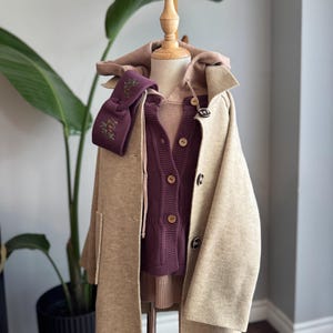 Spring Outfit Coat for Girls | Lightweight Wool Spring Coat for Kids | Elegant Transitional Jacket | Luxury Layering Coat
